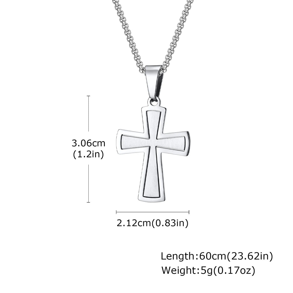 Steel Cross Necklace - Cowboy Outpost