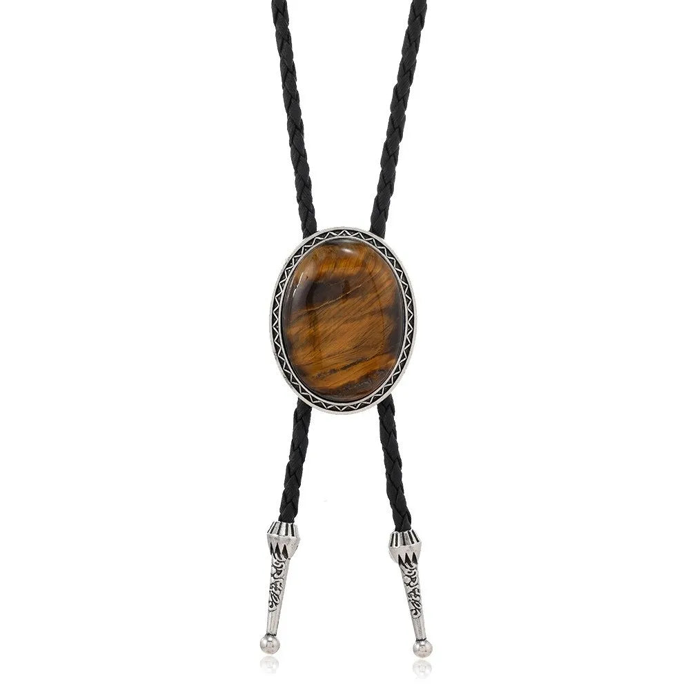 Turquoise Silver Bolo Tie - Cowboy Outpost