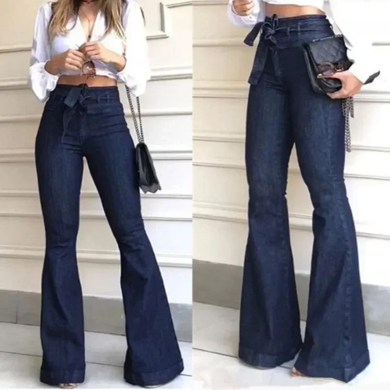 High-Waist Flare Jeans - black - Cowboy Outpost