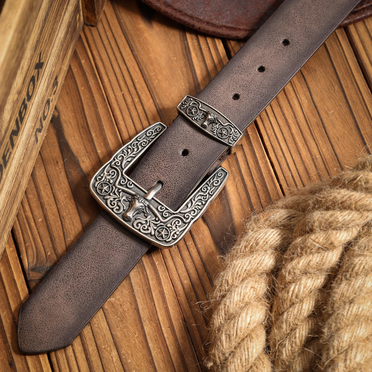 Metal Belt - Brown golden - brown silver - Cowboy Outpost