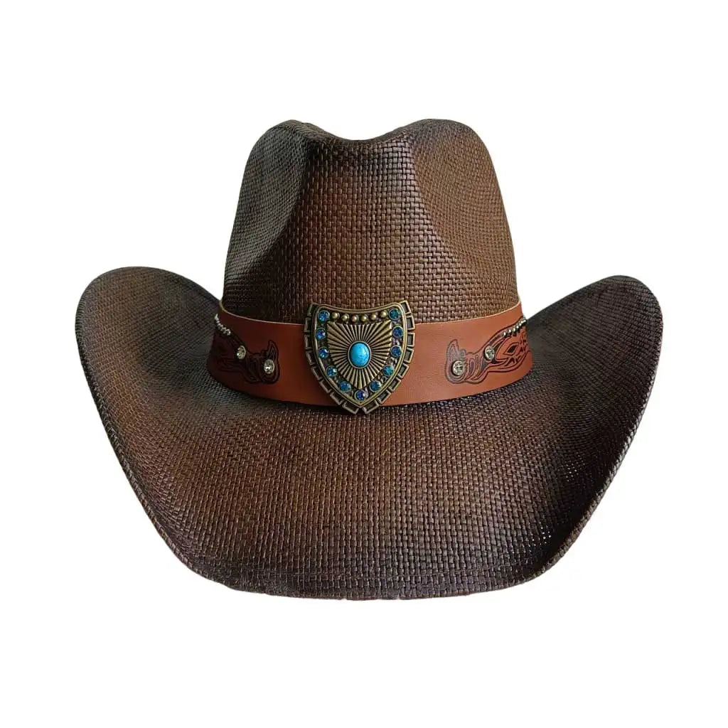 Straw Retro Cowboy Hat - Cowboy Outpost