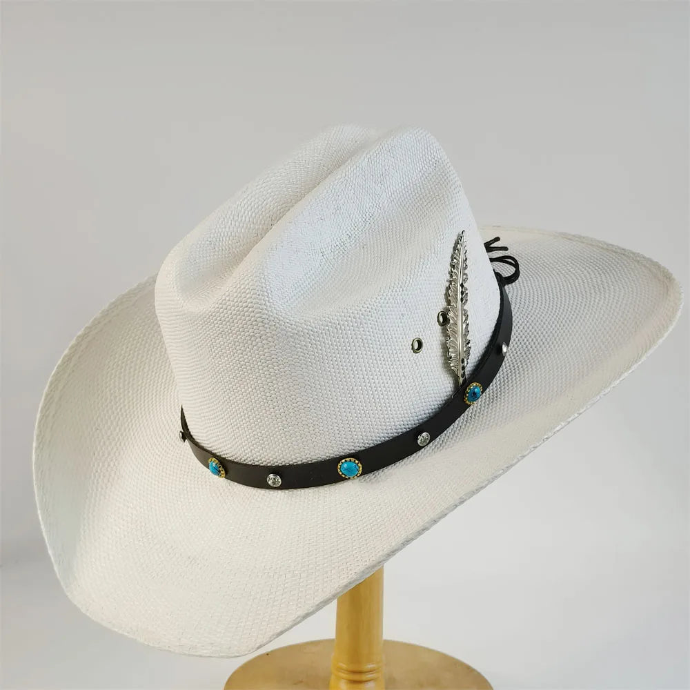 Straw Stiff Cowboy Hat - 12 - Cowboy Outpost