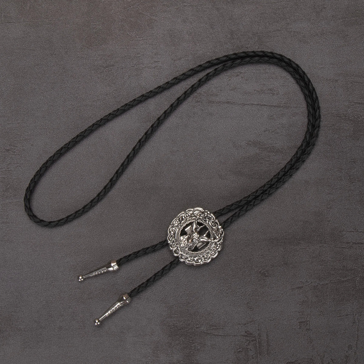Leather Rechicgu Bolo Tie - Cowboy Outpost