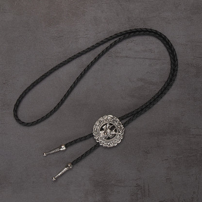 Leather Rechicgu Bolo Tie - Cowboy Outpost