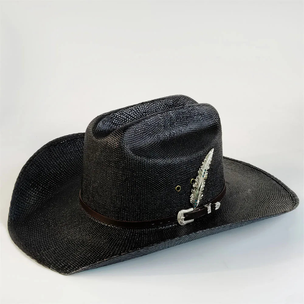 Straw Stiff Cowboy Hat - 2 - Cowboy Outpost