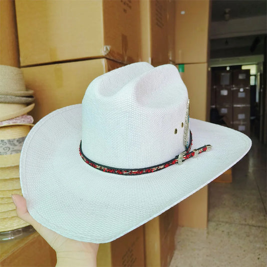 Straw Stiff Cowboy Hat - 13 - Cowboy Outpost