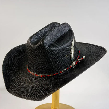Straw Stiff Cowboy Hat - 1 - Cowboy Outpost