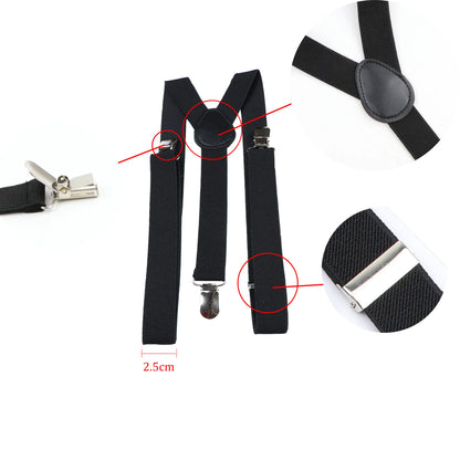 Elastic Leather Suspenders - Cowboy Outpost