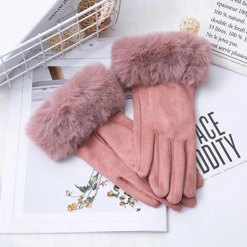 Suede Gloves - Light Purple - Cowboy Outpost