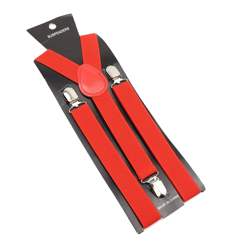 Elastic Leather Suspenders - Cowboy Outpost