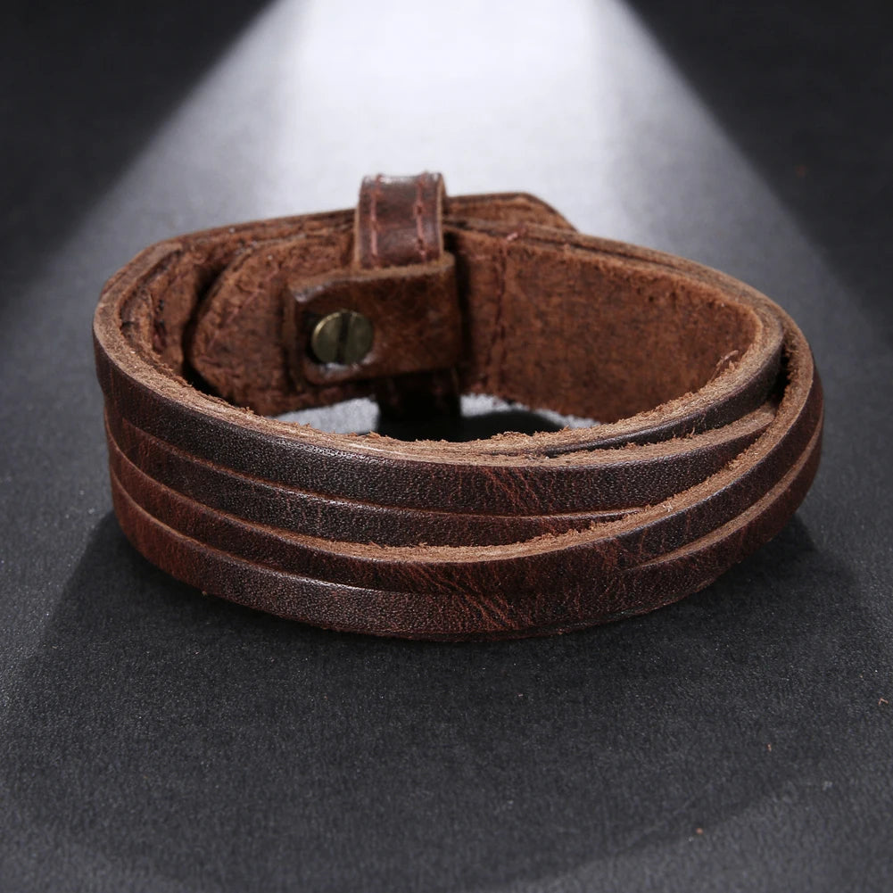 Leather Hand Bracelet - Cowboy Outpost