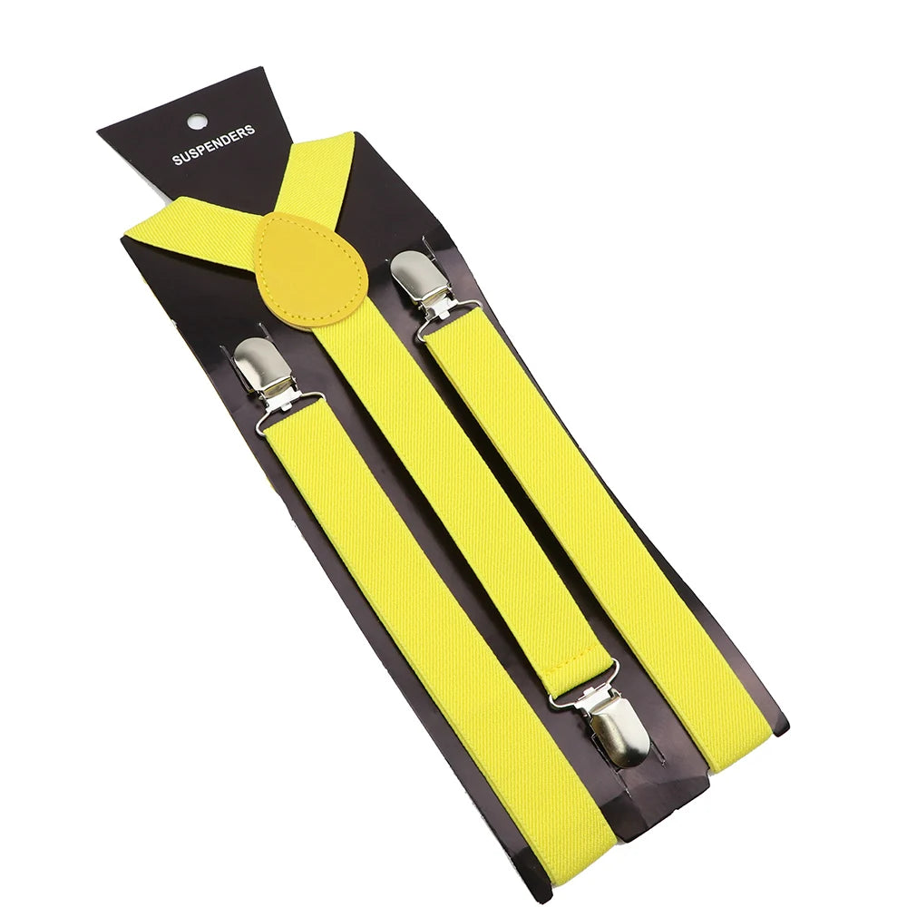 Elastic Leather Suspenders - Cowboy Outpost