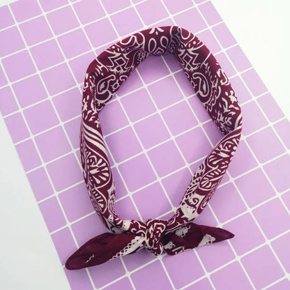 Cotton Foulard Bandana - Navy blue - Cowboy Outpost