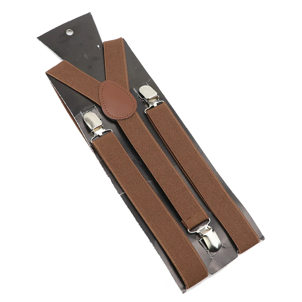 Elastic Leather Suspenders - Cowboy Outpost