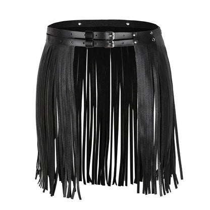 Leather Fringe Belt - Cowboy Outpost
