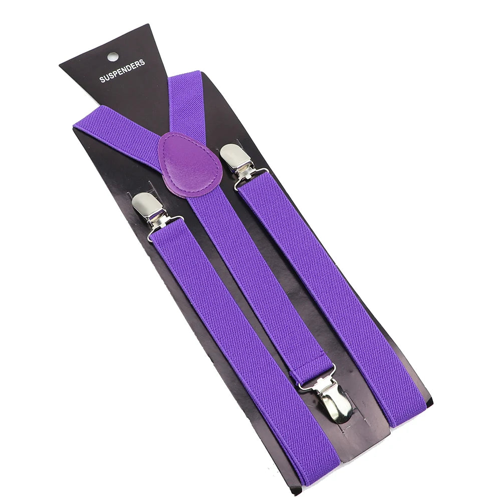 Elastic Leather Suspenders - Cowboy Outpost