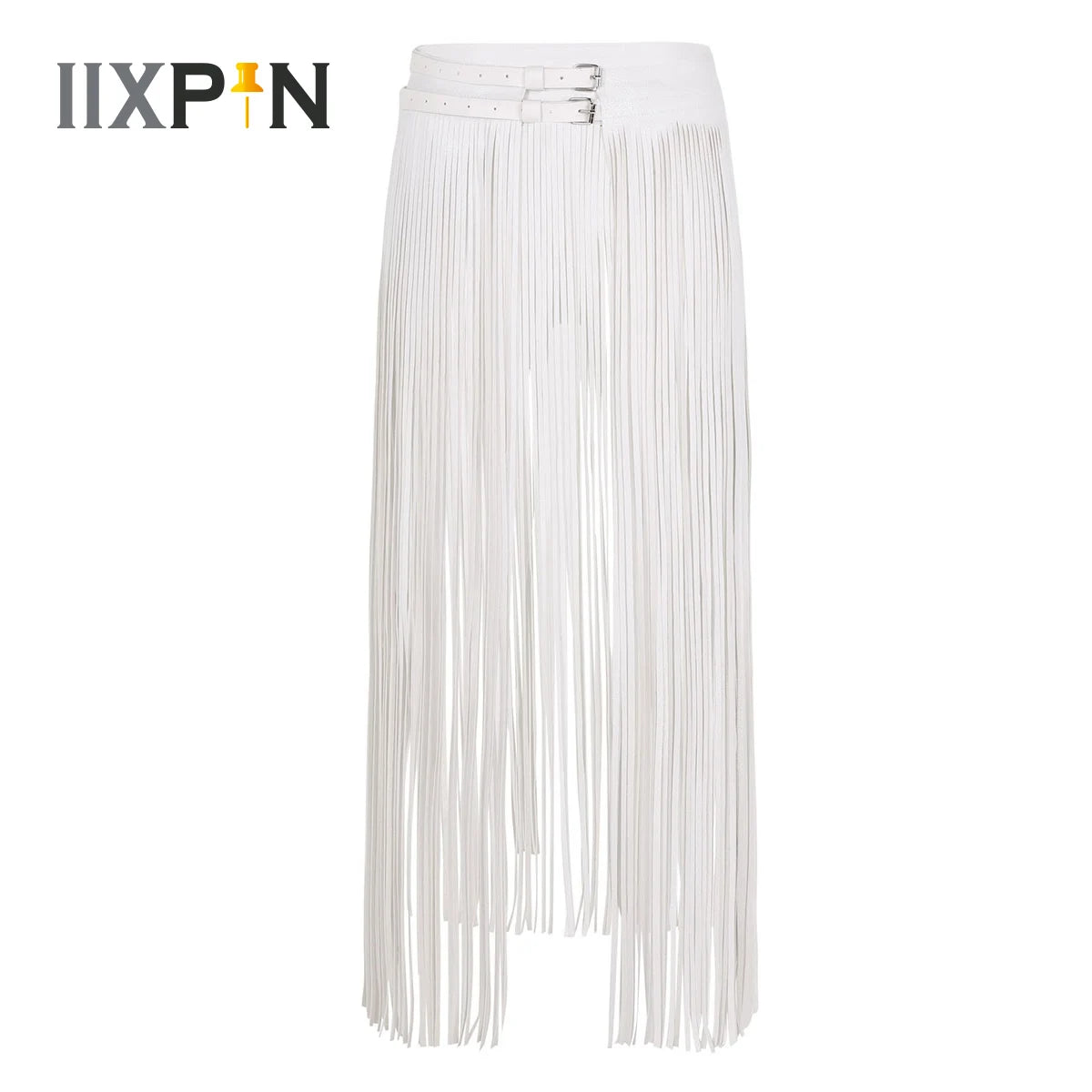 Leather Fringe Belt - Black - Cowboy Outpost