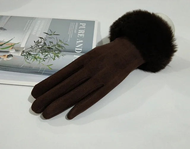 Suede Gloves - Dark Coffee - Cowboy Outpost