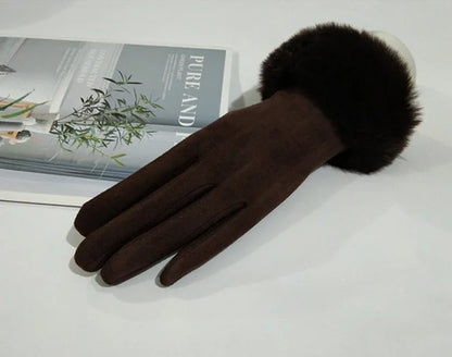 Suede Gloves - Dark Coffee - Cowboy Outpost