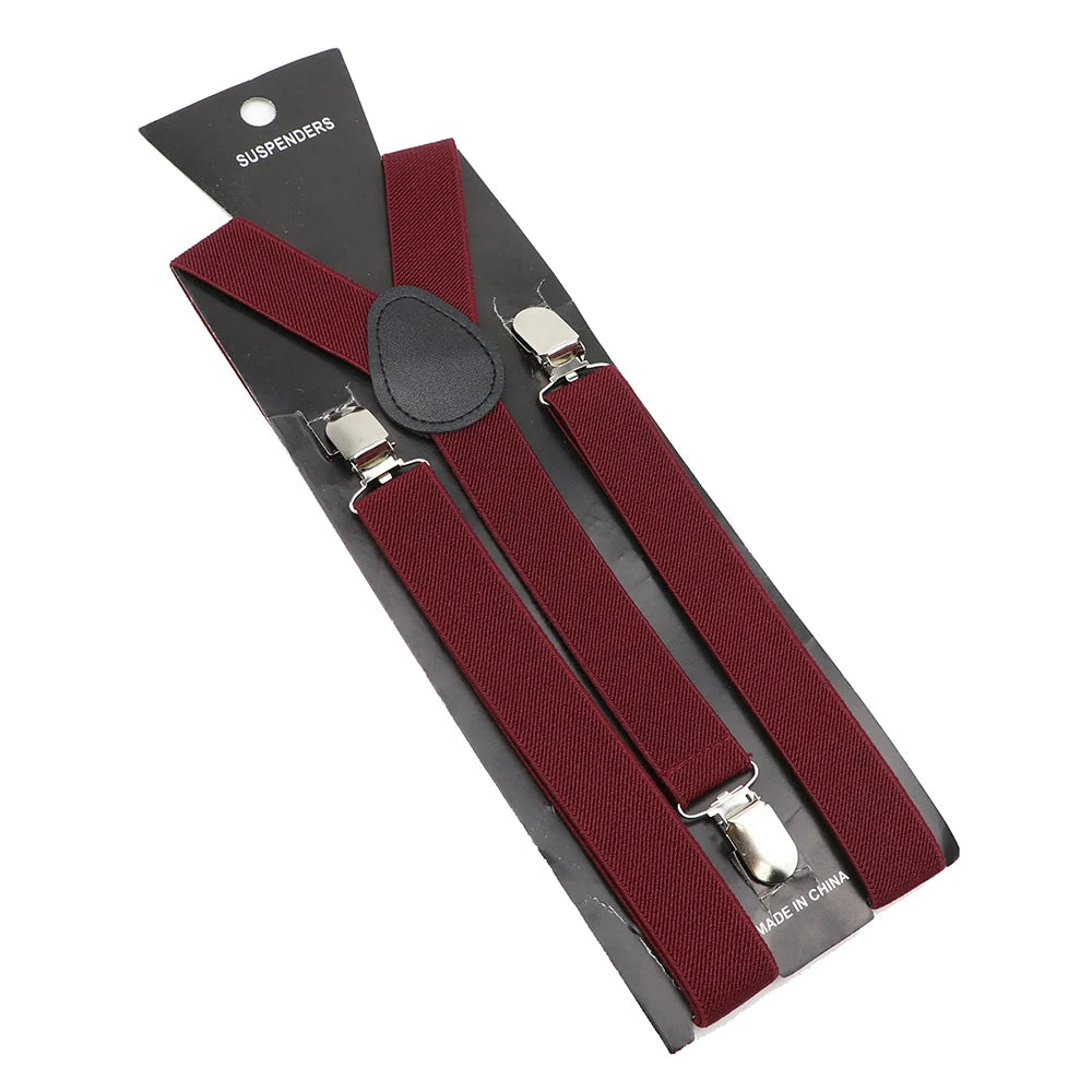 Elastic Leather Suspenders - Cowboy Outpost