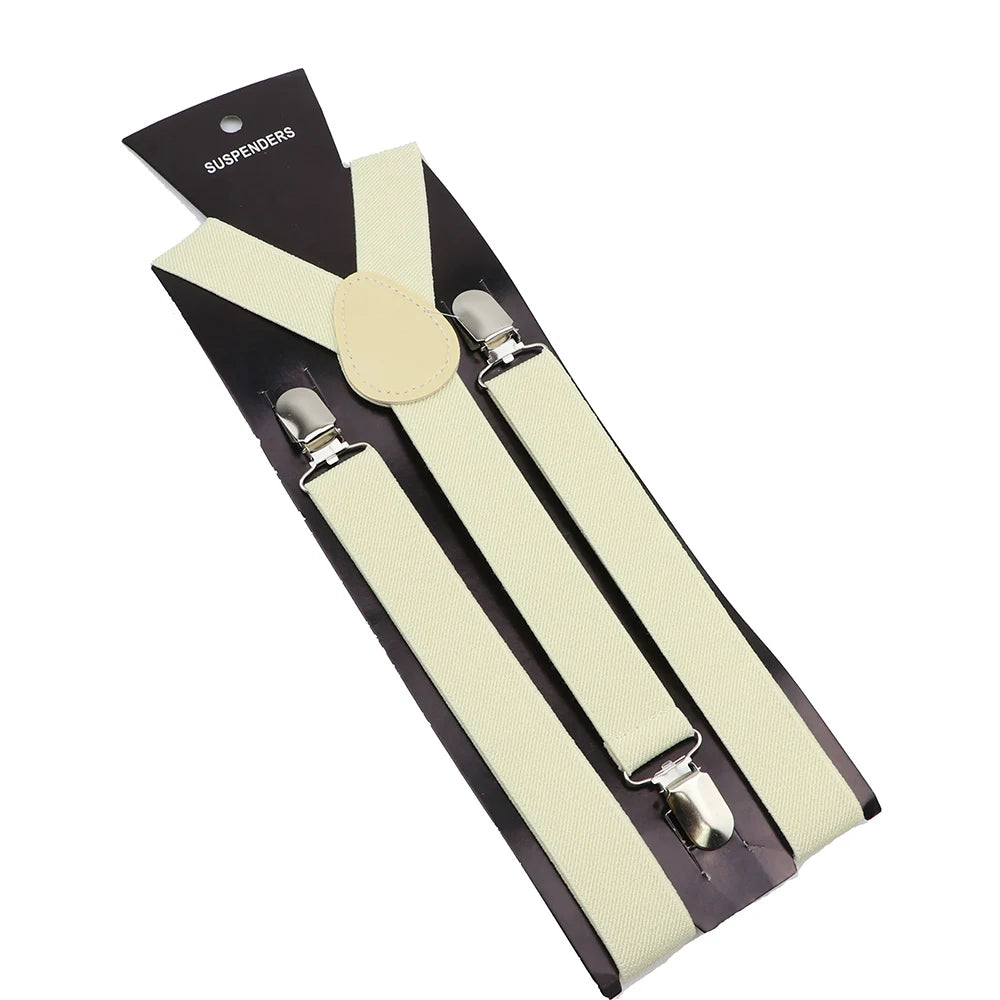 Elastic Leather Suspenders - Cowboy Outpost