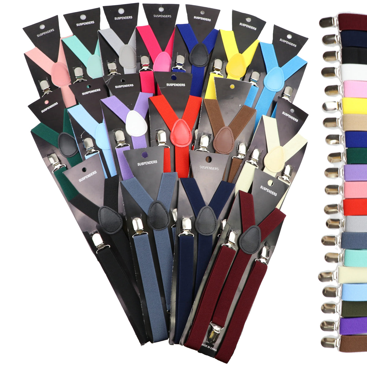 Elastic Leather Suspenders - Cowboy Outpost