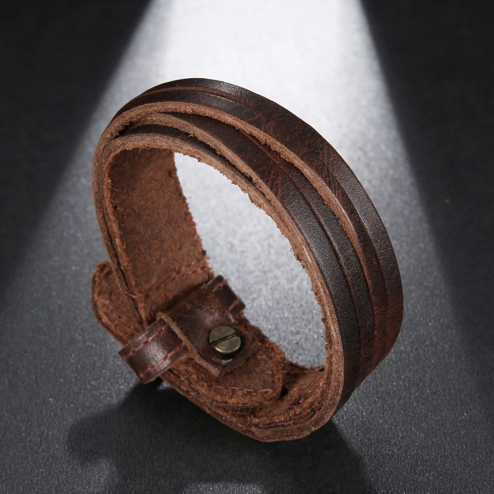 Leather Hand Bracelet - Cowboy Outpost