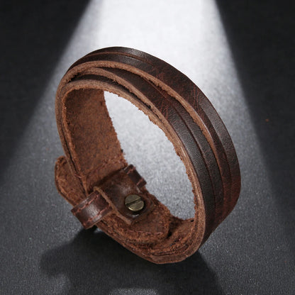 Leather Hand Bracelet - Cowboy Outpost