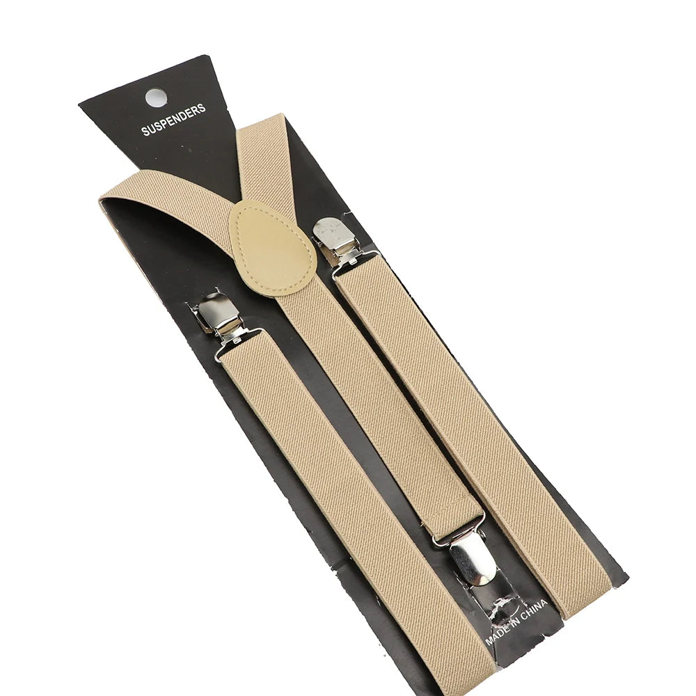 Elastic Leather Suspenders - Cowboy Outpost