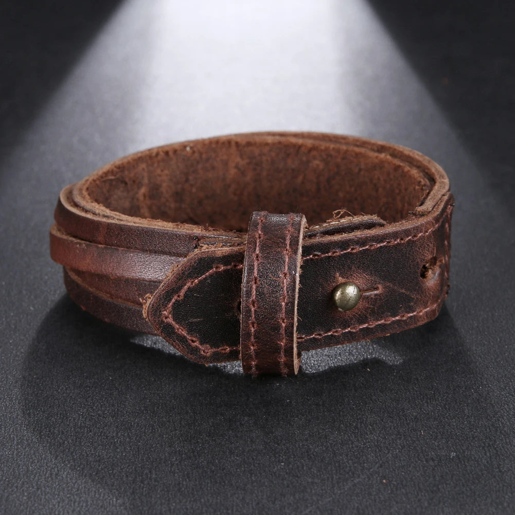 Leather Hand Bracelet - Cowboy Outpost