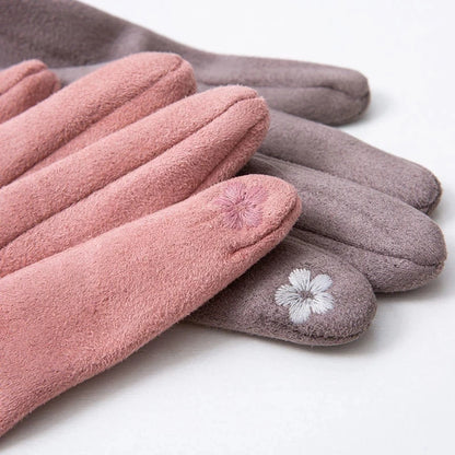 Suede Gloves - Beige - Cowboy Outpost