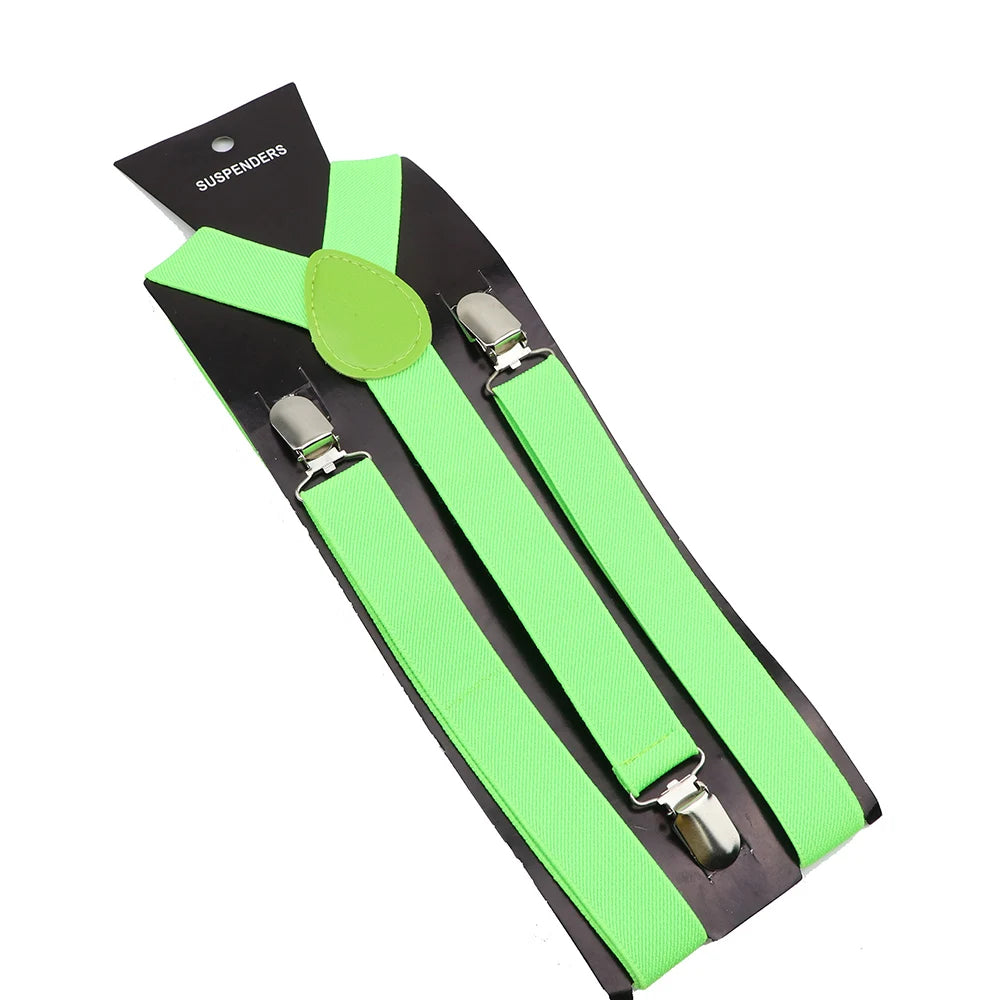 Elastic Leather Suspenders - Cowboy Outpost