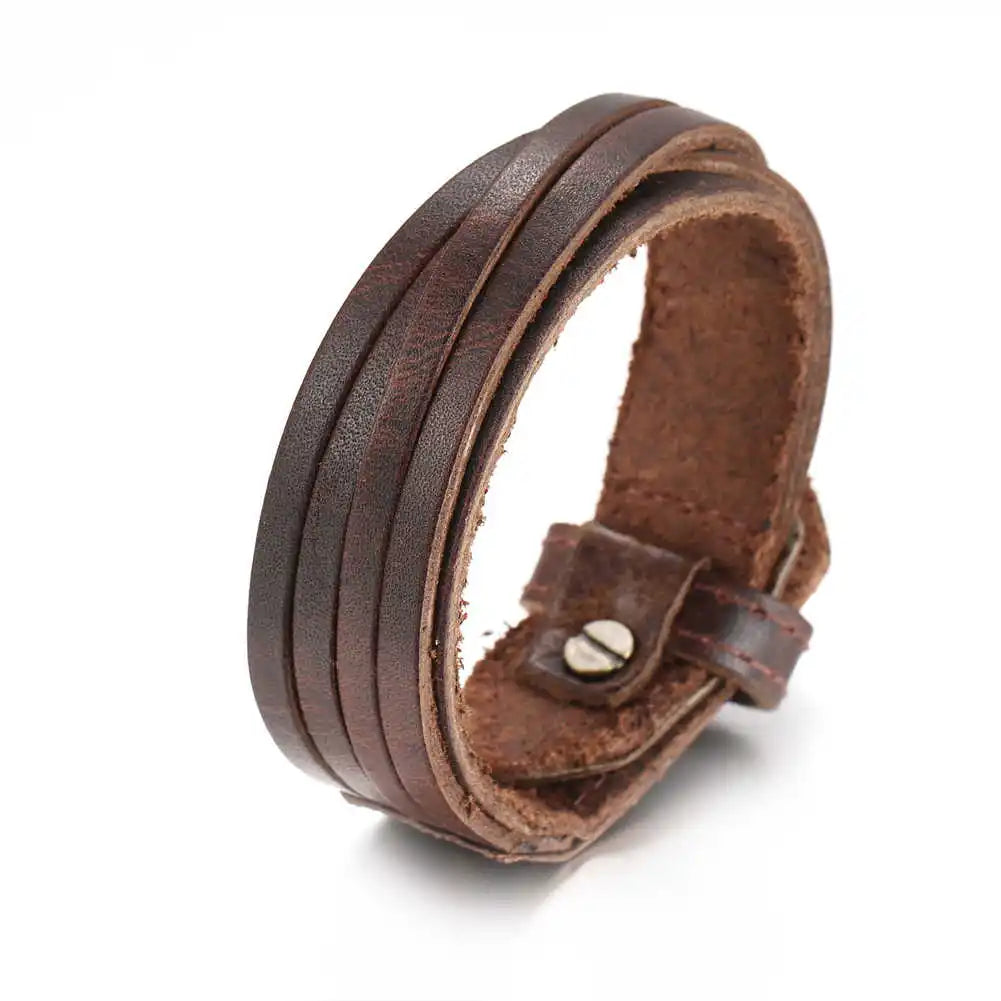 Leather Hand Bracelet - Cowboy Outpost