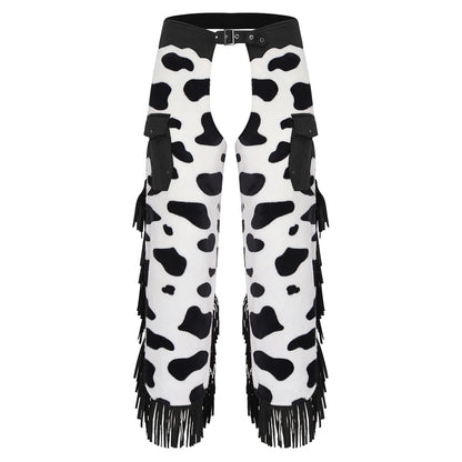 Suede Halloween Chaps - Black A - Cowboy Outpost
