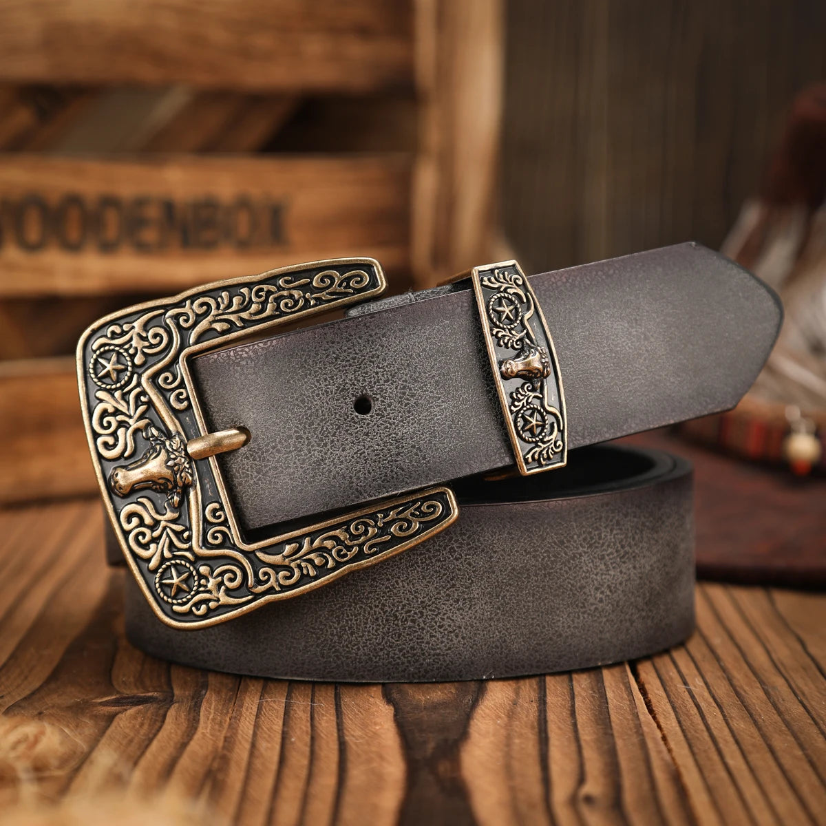 Metal Belt - Brown golden - brown golden - Cowboy Outpost