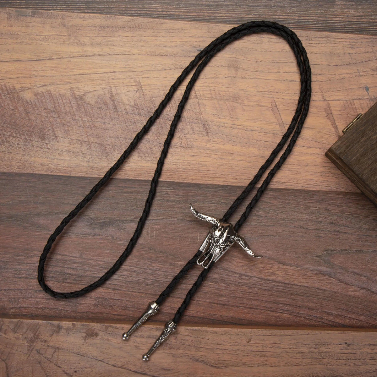 Leather Rechicgu Bolo Tie - 13 - Cowboy Outpost
