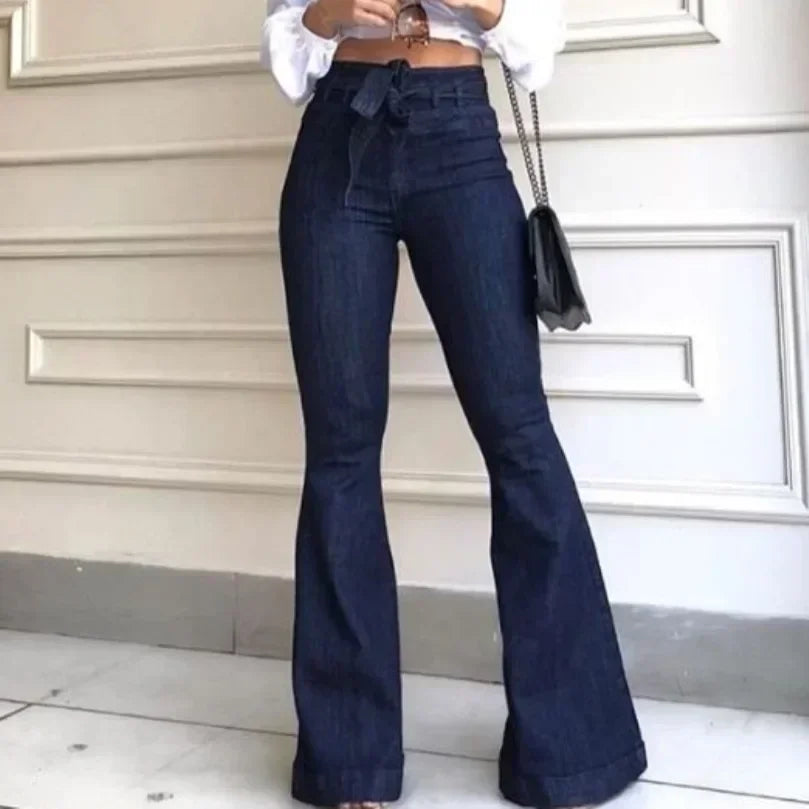 High-Waist Flare Jeans - black - Cowboy Outpost