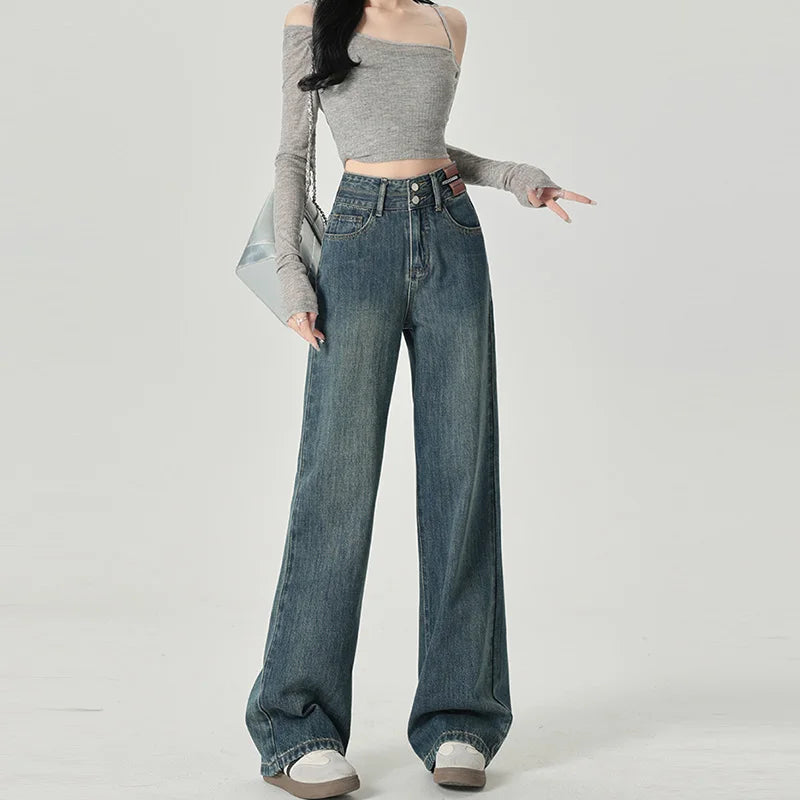 Wide-Leg High-Waist Jeans - Cowboy Outpost