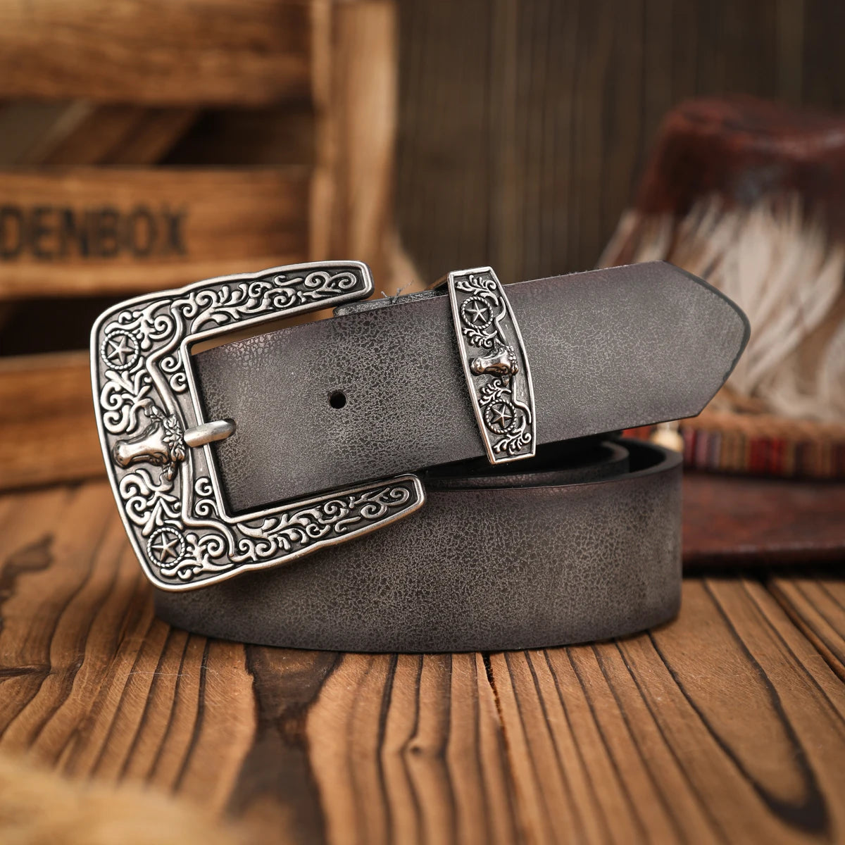 Metal Belt - Brown golden - camel golden - Cowboy Outpost