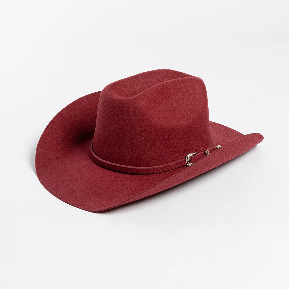 Felt Wide Brim Cowboy Hat - Oatmea - Cowboy Outpost