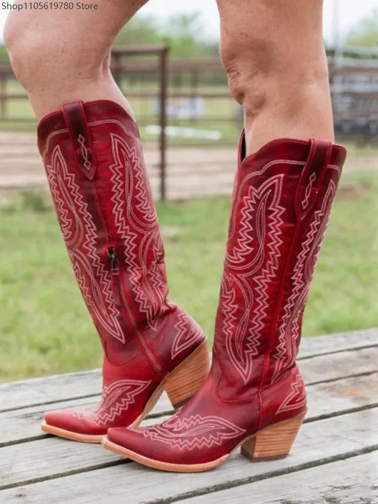 Autumn Cowboy Boots - Pink - Cowboy Outpost