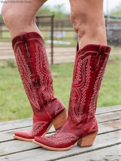 Autumn Cowboy Boots - Pink - Cowboy Outpost