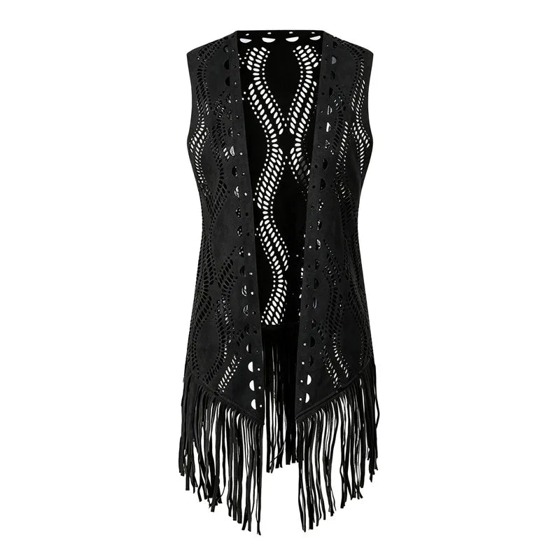 Suede Hollow Vests - B - Cowboy Outpost
