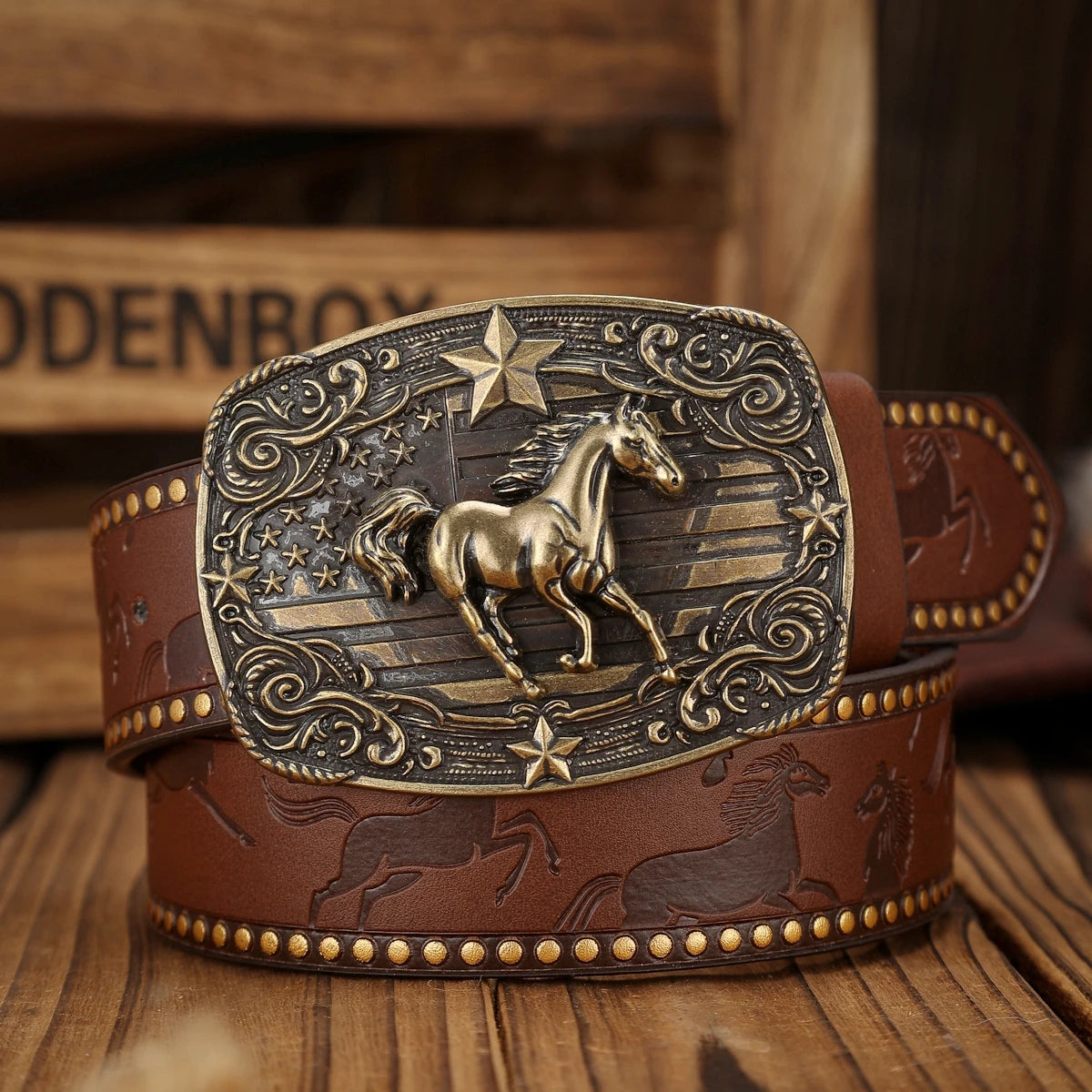 Casual Buckle Belt - camel silver - Cowboy Outpost
