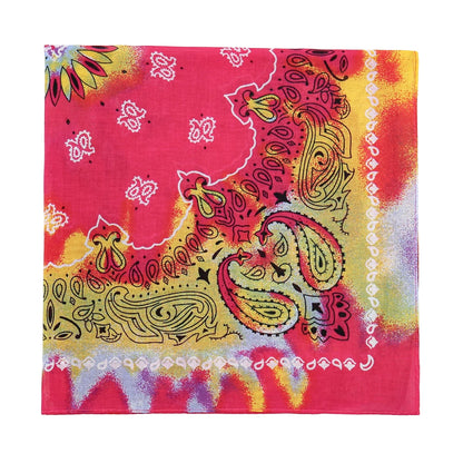 Square Cotton Paisley Bandana - caise - Cowboy Outpost
