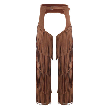 Suede Faux Chaps - Black - Cowboy Outpost