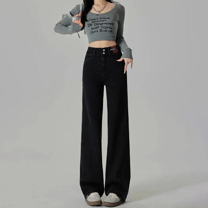 Wide-Leg High-Waist Jeans - Cowboy Outpost