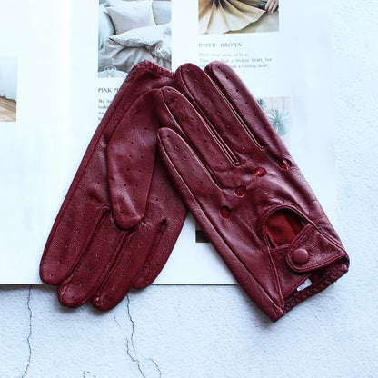 Leather Summer Gloves - green - Cowboy Outpost