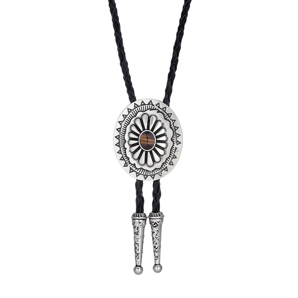 Turquoise Celtic Bolo Tie - 01 - Cowboy Outpost