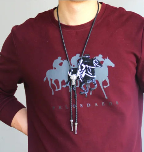 Leather Adjustable Bolo Tie - Cowboy Outpost